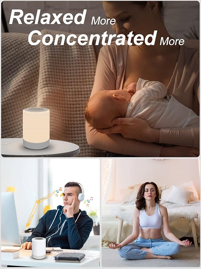 Sound Machine,White Noise Machine for Baby with Night Light, 32 High Fidelity Sounds,Plug in,5 Timers & Memory Feature, Noise Machine for Baby Kids Adults,Home - Bloomnest