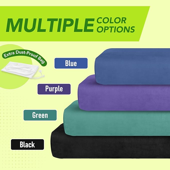 Wellsin Rectangular Yoga Bolster - Meditation Pillow with Washable Suede Cover, 27"X10" X5.5" - Bloomnest