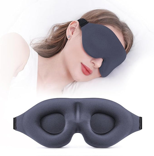 YIVIEW Sleep Mask for Side Sleeper, Complete Light Blocking 3D Sleeping Eye Mask, Soft Breathable Eye Cover for Women Men, Relaxing Zero Pressure Night Blindfold - Bloomnest