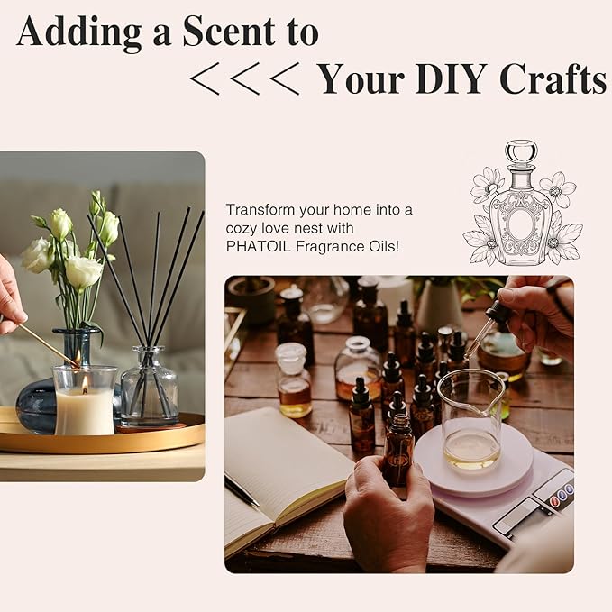 100ML/3.38fl.oz Orange Blossom Fragrance Oils, PHATOIL Orange Blossom Oil for Diffuser, Humidifier, Scented Oils for DIY Soap, Candle Making with Premium Glass Dropper - Bloomnest