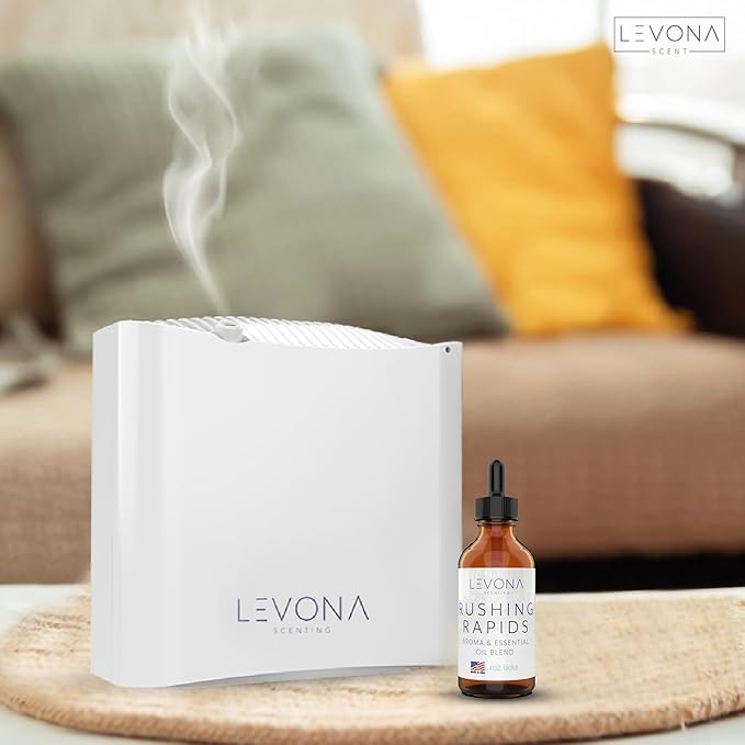Levona Scent Essential Oils - Scents for Home, Hotel & Office Use - Perfect for Home Diffuser & Humidifiers - Aroma Fragrance Oil, Ideal for Massage, Relaxation, and Spa - Rushing Rapids, 120ml LEVONASCENT