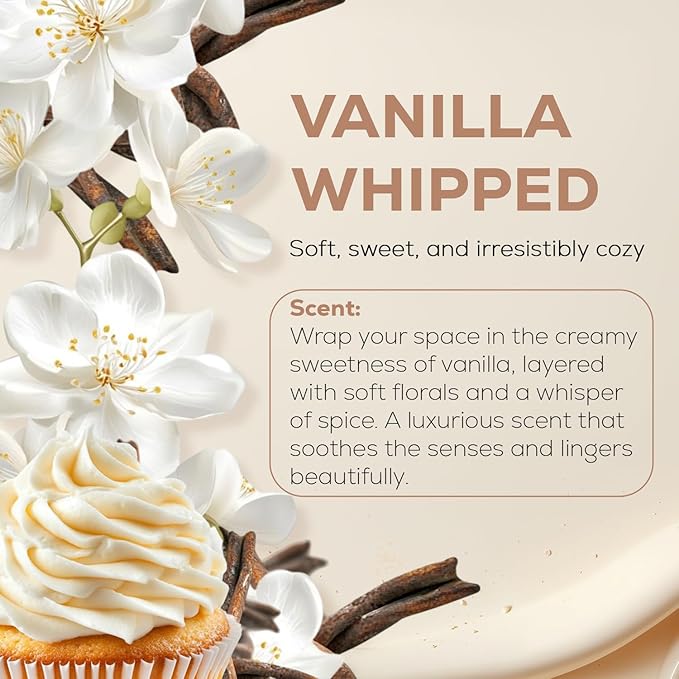 Aroma Country Whipped Vanilla Diffuser Oil - Luxury Essential Oils for Diffuser Refill & Air Freshener Room Spray - Long-Lasting & Natural Home Fragrance, Vanilla Oil for Diffusers (8.5 Fl. oz) AromaCountry