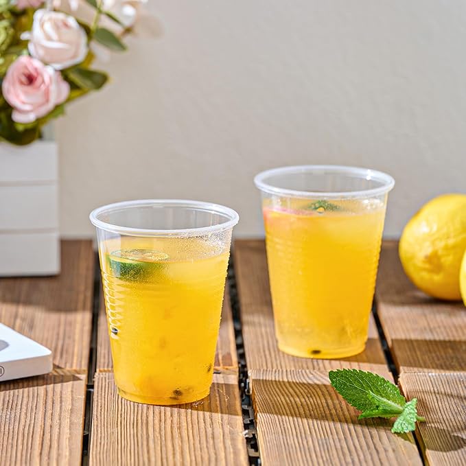 Lilymicky 1000 PACK 9 oz Clear Plastic Cups, 9 Ounce Disposable Drinking Cups for Birthday Parties, Picnics, Ceremonies, and any Events - Bloomnest
