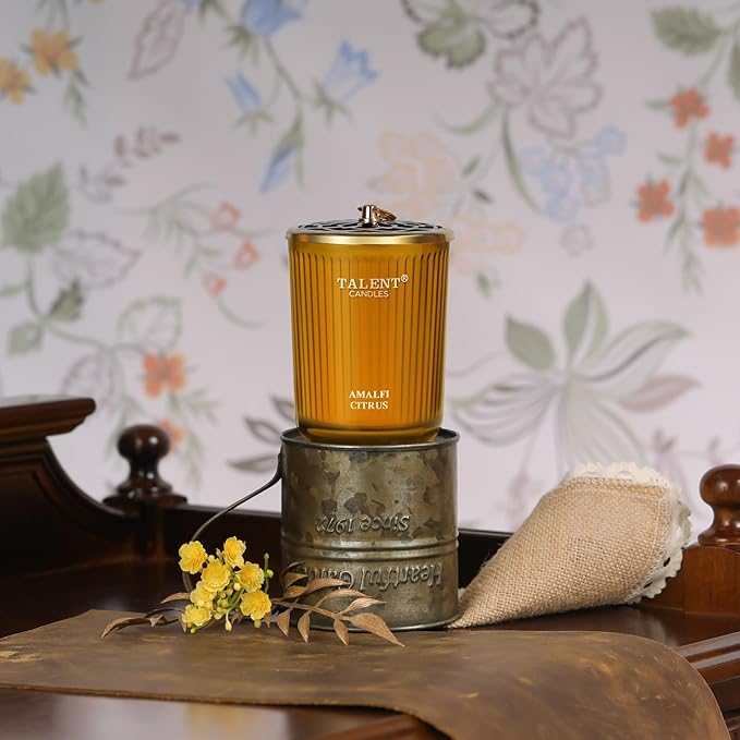 Jar Candles for Home Scented | Aromatherapy Candles Gifts for Women & Men | Natural Soy Candle | 8.4oz Traditional Style | Amalfi Citrus - Bloomnest