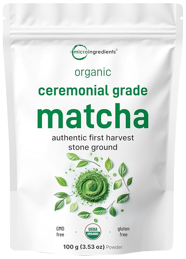 Organic Ceremonial Grade Matcha Powder, 100g | 100 Servings | Premium First Harvest Authentic Japanese Origin | 100% Pure Barista-Grade Sugar-Free Matcha Green Tea For Latte, Beverage & Baking - Bloomnest