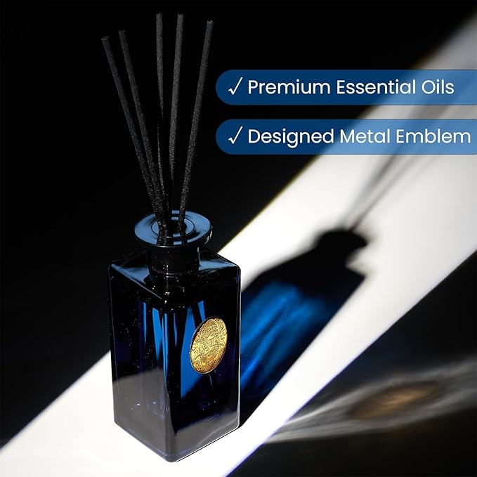 M&SENSE 10.14 oz Large Reed Diffuser Set | Midsummer Evening Scent Oil Diffuser with Sticks |Hotel Collection Non-Toxic Essential Oil |for Bedroom Bathroom Living Room MSENSE