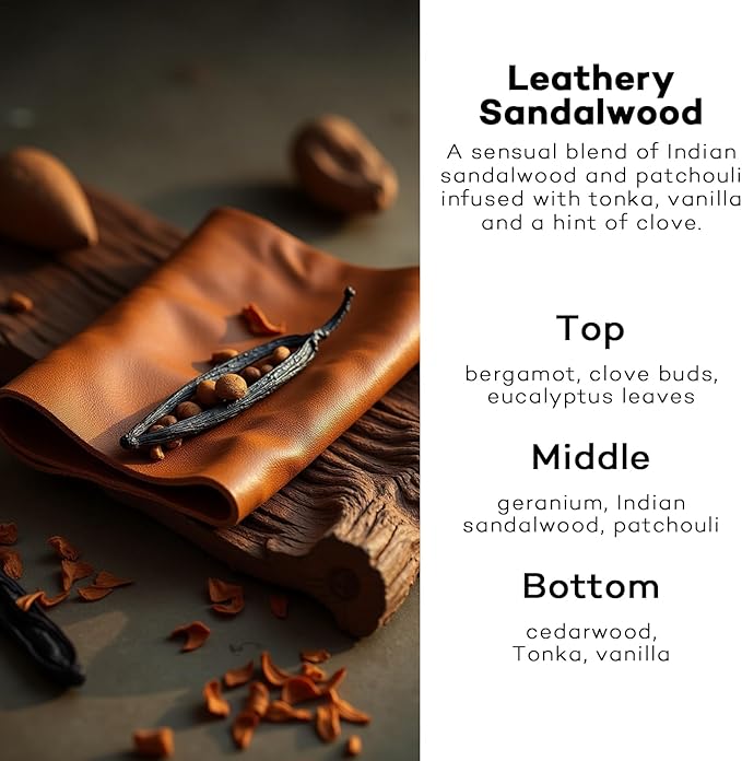 C Classy Car Air Freshener Hanging 2 Pack, Leathery Sandalwood Essential Oil Diffuser for Cars, Cute Car Accessories, Long-Lasting Fragrance, C ar Air Fresheners for Women & Men Gift, Made in USA - Bloomnest