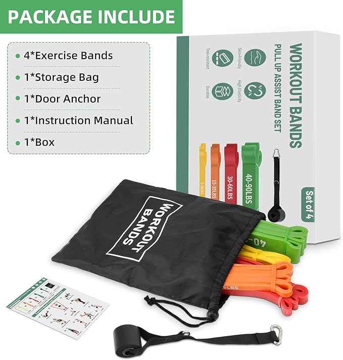 Resistance Bands,Exercise Bands,Workout Bands,Resistance Bands Set for Legs,Pull Up Bands,Stretch Bands for Exercise,Muscle Training, Physical Therapy, Shape Body, Men Women