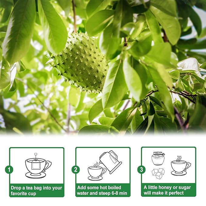 TEARELAE - Soursop Leaves Tea - 1.5g x 50 Count - 100% Pure Soursop Graviola Leaves Tea Bag - Country of Origin Thailand - Support Digestion & Rich In Nutrients - Bloomnest