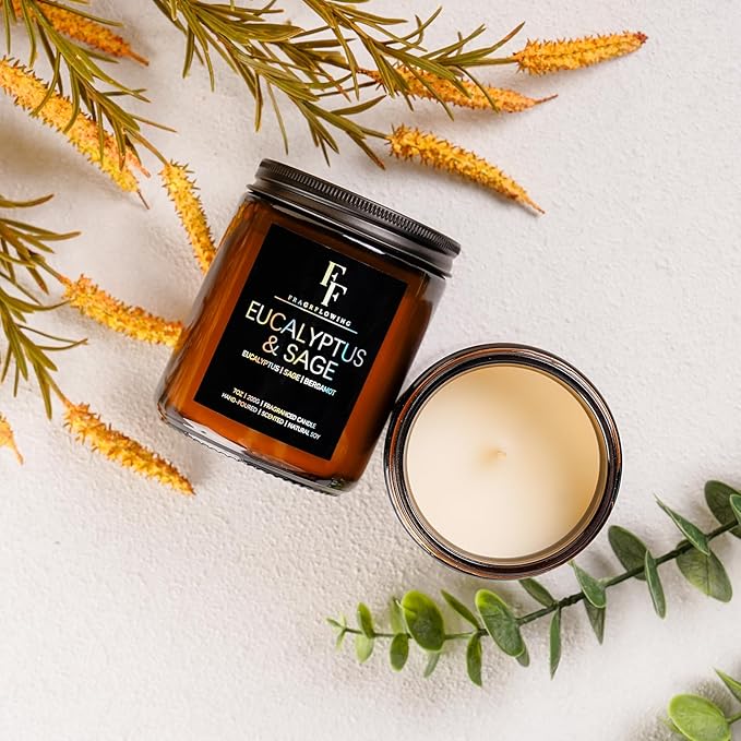 Scented Candles Set, Candles for Home Scented Soy Wax Candle, 4 Pack 28 Oz Aromatherapy Candles Gift Set for Women Men (Patchouli/Vetiver/Sage/Rose) - Bloomnest