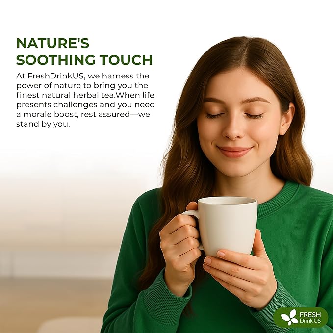 FreshDrinkUS, Evening Time Detox Herbal Tea – 30 Tea Bags – Caffeine-Free Blend with Senna, Peppermint, Chamomile, Licorice, Ginger, Reishi Mushroom – Relaxing Herbal Infusion – Non-GMO & Natural - Bloomnest