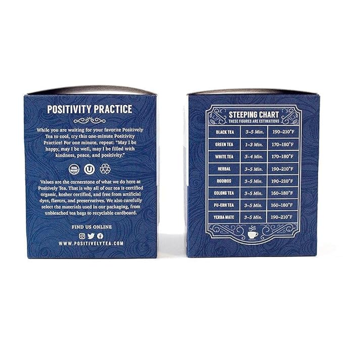 Organic Positively Tea Company, Earl Grey De La Crème Black Tea Bags, 20 Count - Bloomnest