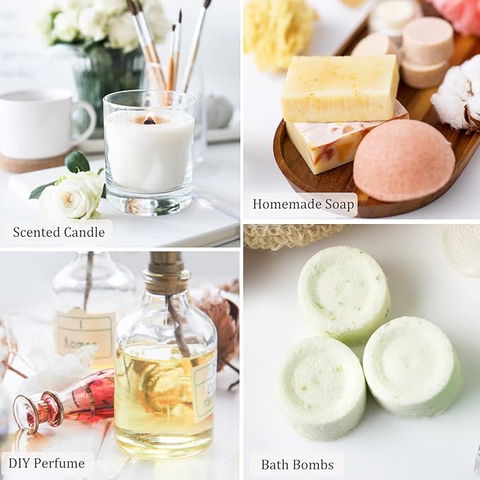 PHATOIL 9PCS Fruit Fragrance Oil Set for Soap Making Diffusers, 10ml/0.33fl.oz Cucumber Melon, Coconut & Vanilla, Peach, Pear, Green Apple, Blueberry, Apple, Fig, Lemon Fragrance Oil Essential Oils - Bloomnest