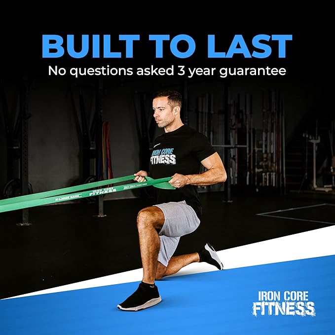 Pull Up Assistance Resistance Bands - Long Loop Power Bands for Men and Women - Strength Power Flexibility Training at Home & Gym - Ebooks & Workout Chart Included by Iron Core Fitness - Bloomnest