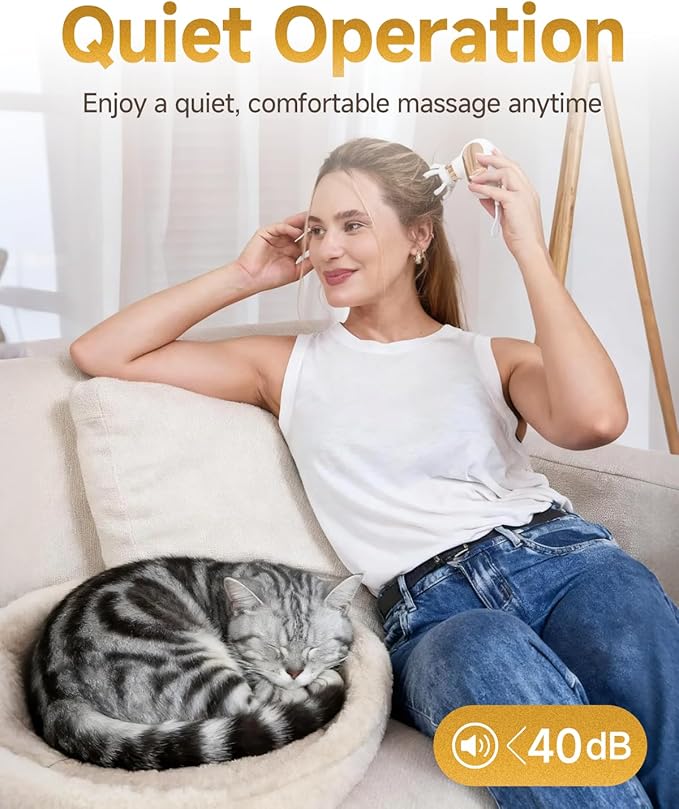 Mini Massage Gun Travel Size, Powerful Small Massage Gun Deep Tissue for Pain Relief, Muscle Massager for Neck Shoulder Thigh Scalp Quiet Pocket Massager with Carry Case - Bloomnest