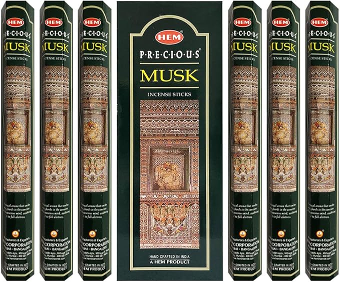 TRUMIRI Precious Musk Incense Stick Bundle: 120 Sticks (6 Packets of 20) with Trumiri Incense Holder TRUMIRI
