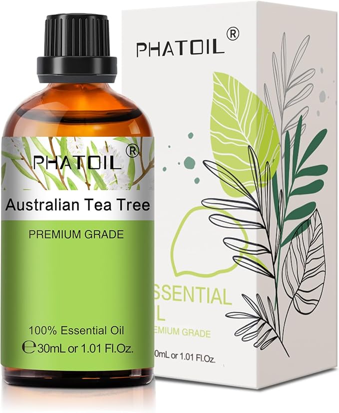 Australian Tea Tree 1.01fl.oz Essential Oil, PHATOIL Pure Aromatherapy Oils for Diffuser, Humidifier, Perfect for DIY Soap, Candle, Bath Bombs Making(30ml) PHATOIL