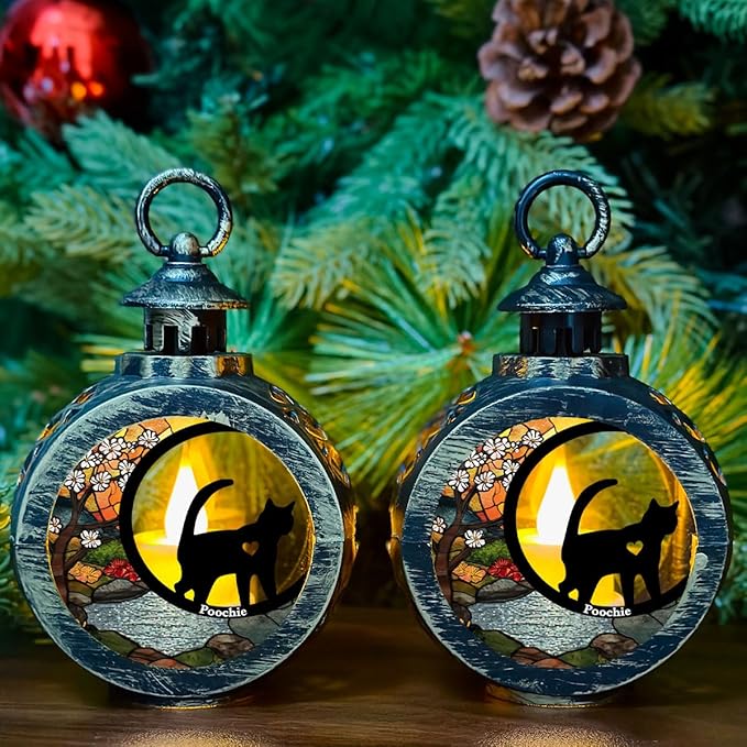 WRAPPINESS Do Not Cry Because It is Over - Personalized Custom Christmas Lantern, Memorial Lantern for Loss of Dog, Deepest Sympathy Gift for Pet Loss, Hardest Goodbye Dog Remembrance Gift (A02) - Bloomnest