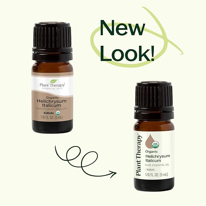 Plant Therapy Organic Helichrysum Italicum Essential Oil 100% Pure, USDA Certified Organic, Undiluted, Natural Aromatherapy, Therapeutic Grade 5 mL (1/6 oz) - Bloomnest