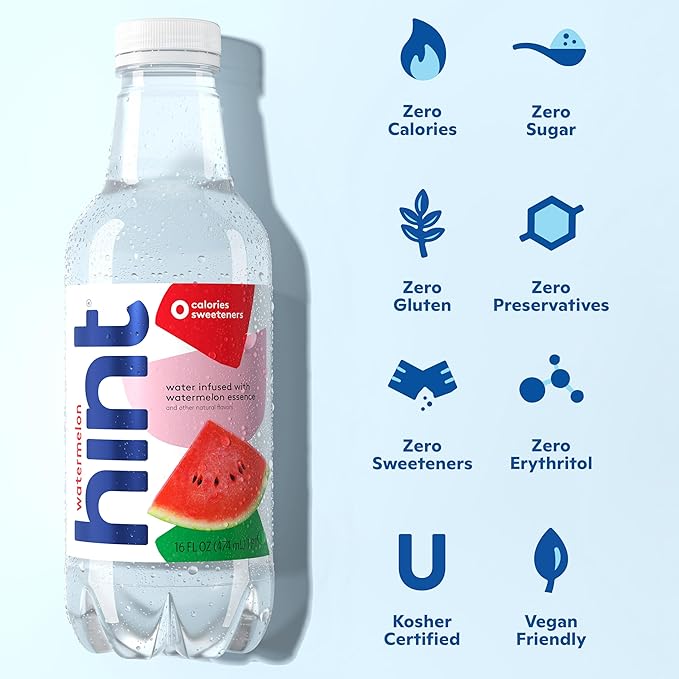 Hint Infused Bottled, Best Sellers Variety Pack - Sugar Free Flavored with Zero Calories, Natural Essences, and No Artificial Sweeteners - 16 Fl Oz (Pack of 12) - Bloomnest