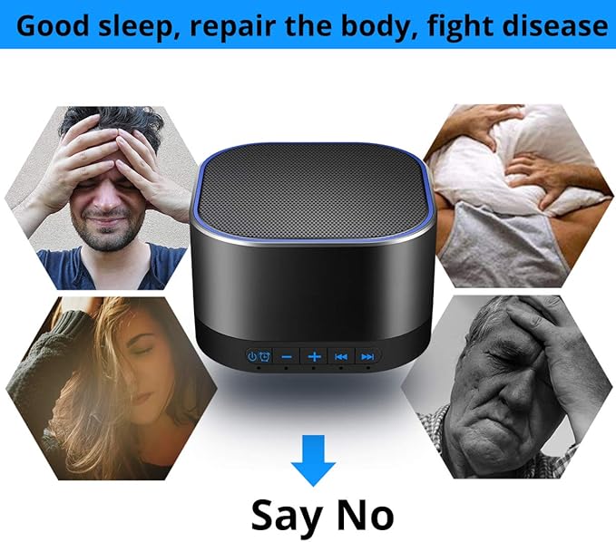 Magicteam Sound White Noise Machine with 20 Non Looping Natural Soothing Sounds and Memory Function 32 Levels of Volume Powered by AC or USB and Sleep Sound Timer Therapy for Baby Kids Adults - Bloomnest