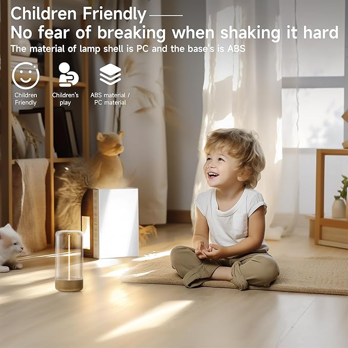 AUGE LIGHT Mini Minimalist Table Lamp Cordless Desk Lamp Rechargeable Modern Night Lights Portable Nightstand Lamps Unique Ambient Light Mood Lighting for Bedroom, Beside, Nursery Desk Decor (Golden) - Bloomnest
