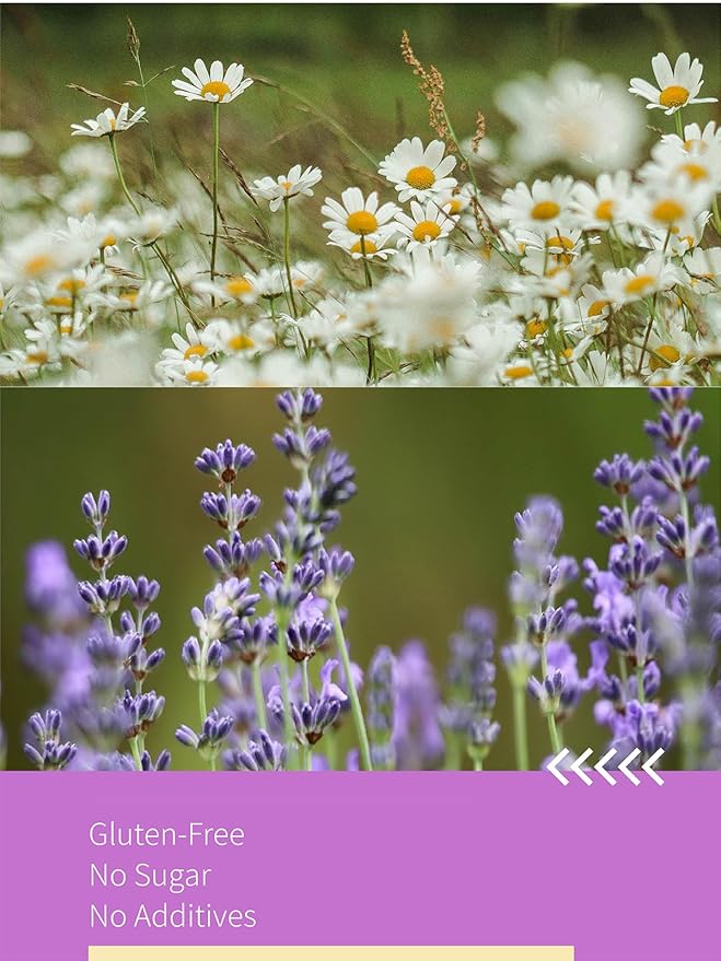 HYNTMYT Chamomile & Lavender Tea, Blend of Chamomile, Lavender, and Lemon Balm, Soothing & Aromatic, Caffeine Free, 120 Count - Bloomnest