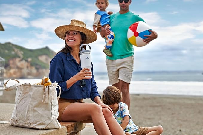 Stanley IceFlow Flip Straw Tumbler with Handle 30 oz | Twist On Lid and Flip Up Straw | Leak Resistant Water Bottle | Insulated Stainless Steel |BPA-Free | Polar - Bloomnest