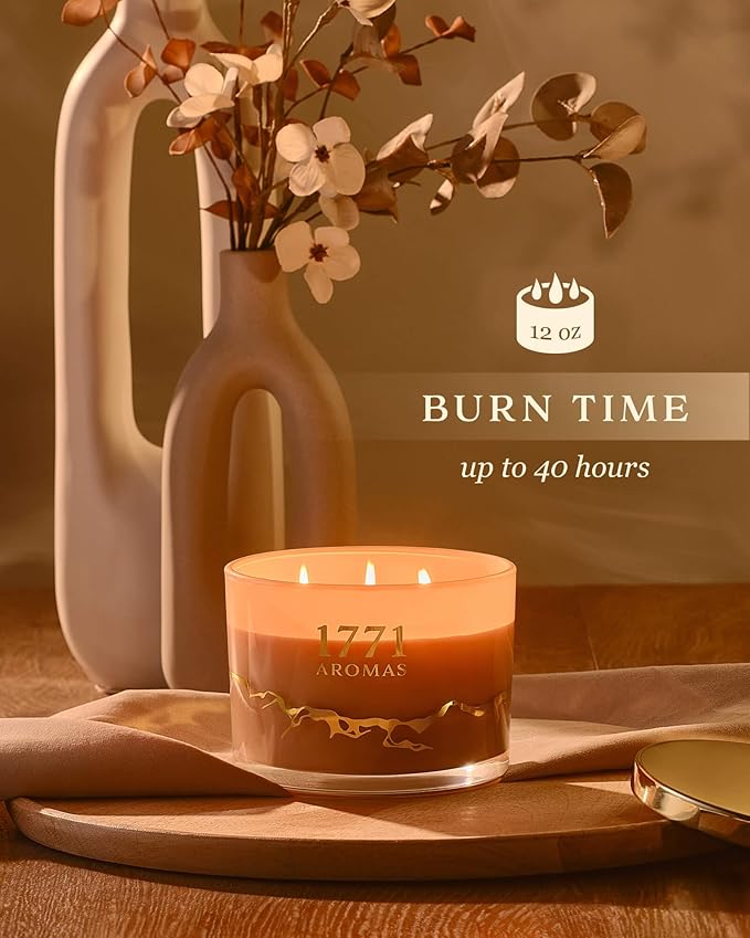 Coconut Scented Candles - 100% Natural Soy Wax - Large 3 Wick Jar Candle - Up to 50 Hours Burning Time - Candles for Home - Gift-Ready Candle for Men & Women - Aromatherapy Candles - Bloomnest
