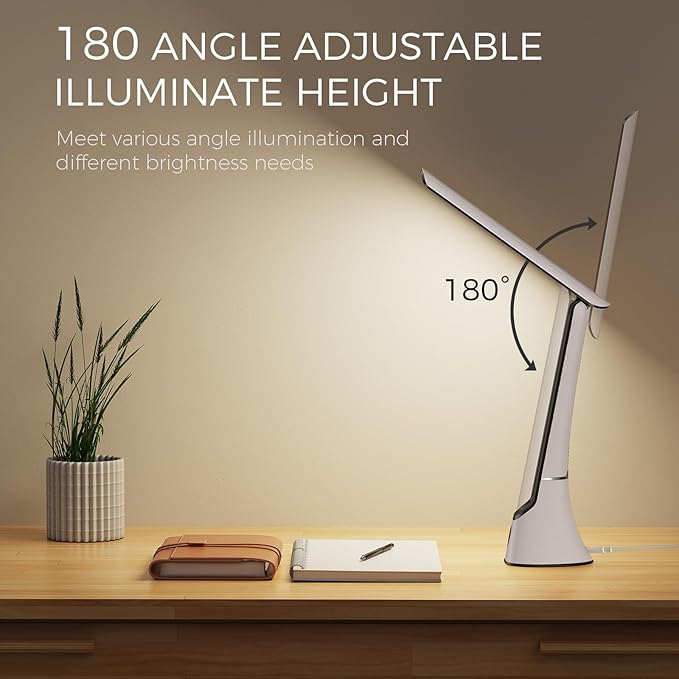 Light Therapy Lamp, 10000 LUX UV-Free LED Sunlight, Full Spectrum Mood Light With Touch Control and Night Light Function for Work, Office, Home - White - Bloomnest