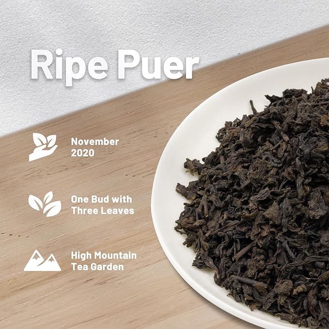 iTeaworld Chinese Dark Tea Sampler, Includes Aged Pu'erh, Liu Bao, Anhua, Hubei, 20 Packs with 20 Biodegradable Tea Bags,Perfect for Daily Relaxation, 3.5oz - Bloomnest