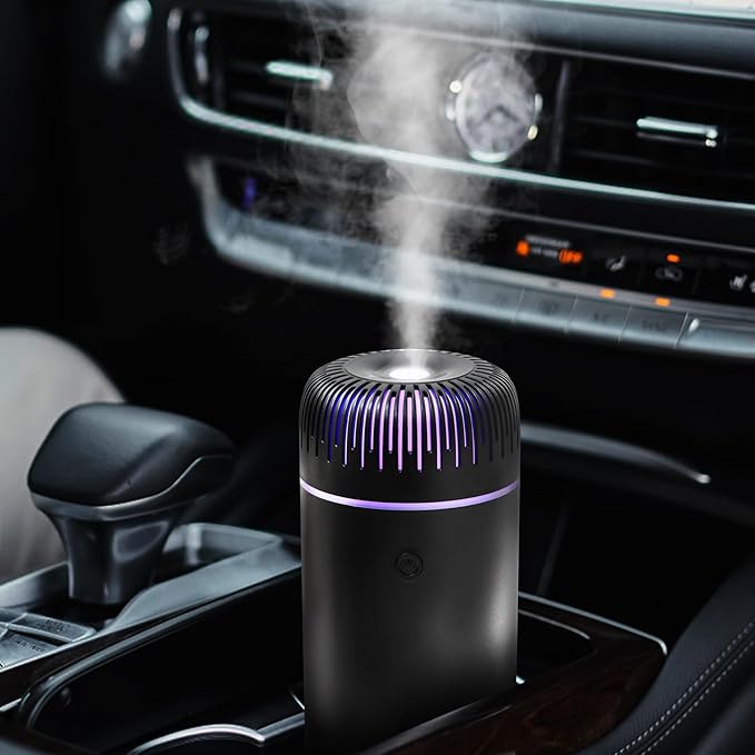 Car Humidifier Aromatherapy Essential Oil Diffuser USB Mist Mini Portable for Home Office Bedroom, 100ML, Black - Bloomnest