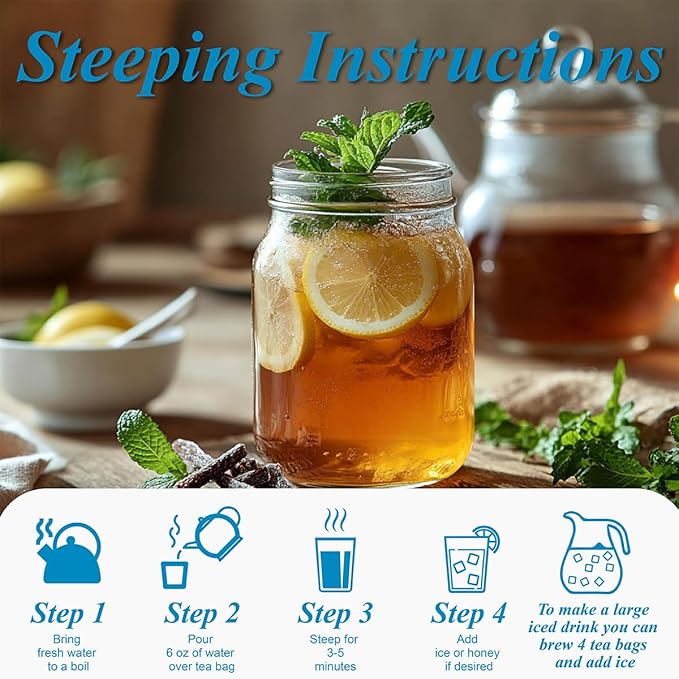 WT WEETEE Licorice Mint Tea Bags 100 Counts, Made 100% Natural & Pure Peppermint & Licorice Root, Naturally Caffeine-free, Sweet & Refreshing - Bloomnest