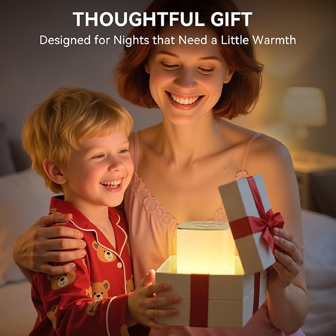 Auxmir Nursery Night Light for Kids, Touch Dimmable Night Lamp with 256 RGB Color Changing for Baby Adult, Breastfeeding, Sleep Aid, 4000mAh Rechargeable Bedside Table Lamp with Timer, Soft Eye Caring - Bloomnest