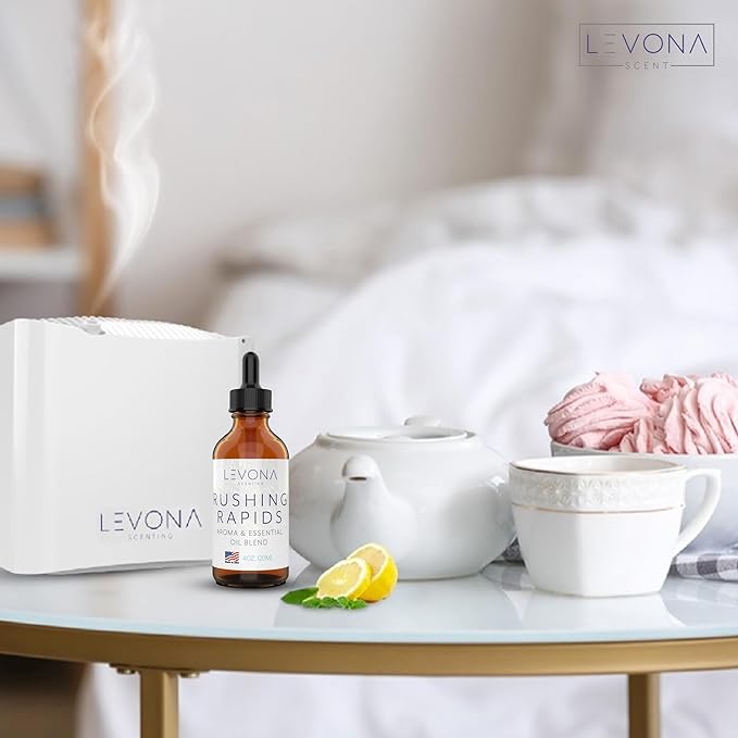 Levona Scent Essential Oils - Scents for Home, Hotel & Office Use - Perfect for Home Diffuser & Humidifiers - Aroma Fragrance Oil, Ideal for Massage, Relaxation, and Spa - Rushing Rapids, 120ml LEVONASCENT