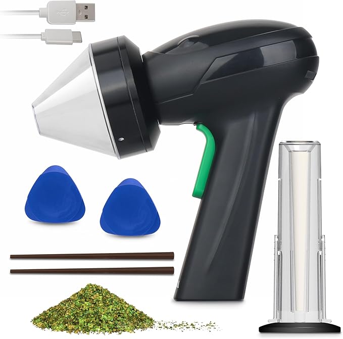Mamba Monster 3.5g USB Electric Herb Grinder. Large Capacity Portable Metal Herbal Machine & Spice Mill for the Kitchen (Black) - Bloomnest