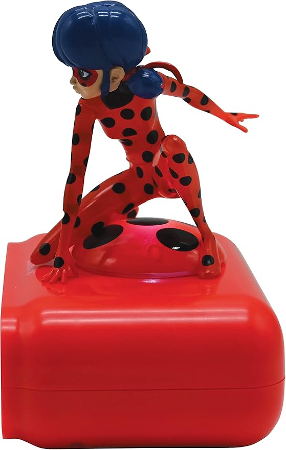 LEXiBOOK - Miraculous Digital Alarm Clock with Night Light Snooze, Clock, Luminous Ladybug, Red Colour - RL800MI - Bloomnest