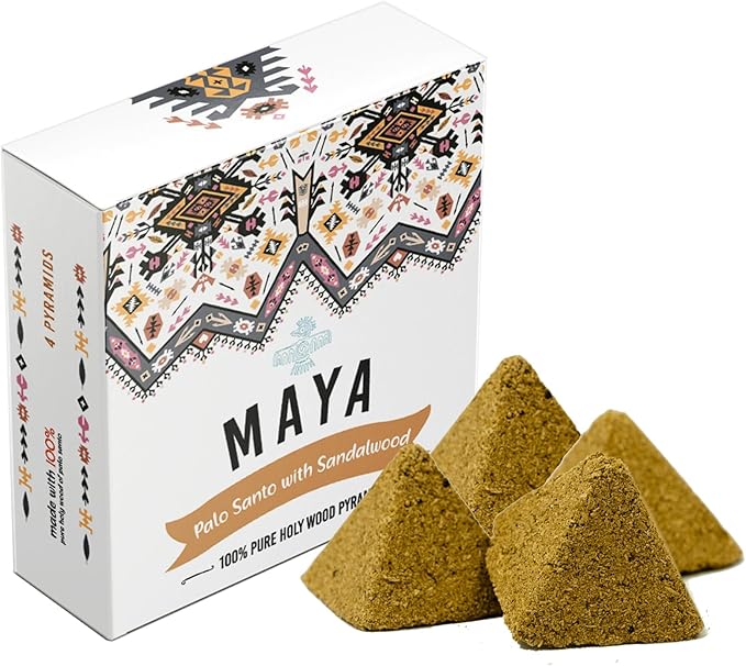 SOUL STICKS Maya Palo Santo Pyramid Incense Made from Powder for Cleansing Aromatherapy Spiritual Healing (Sandalwood)