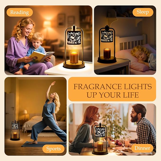 Candle Warmer Lamp Electric with Timer: Wax Melts for Warmer Yankee Candles Large - Dimmable Candle Warmer for Birthday Christmas Gift Bedroom Home Decor - Bloomnest