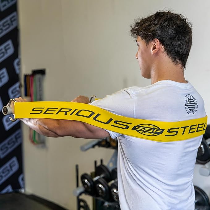 Serious Steel Fitness 37" Resistance Training Bands (Portable Exercise Band System Training Bands- Great for Individuals Looking for Tension Throughout The Exercise) - Bloomnest