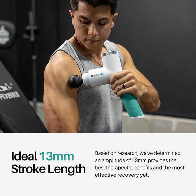 Ekrin Athletics White Kestrel Percussive Massager - Enhanced Precision & Comfort for Elite Muscle Recovery & Wellness - Relieve Sore Muscles and Stiffness - Bloomnest