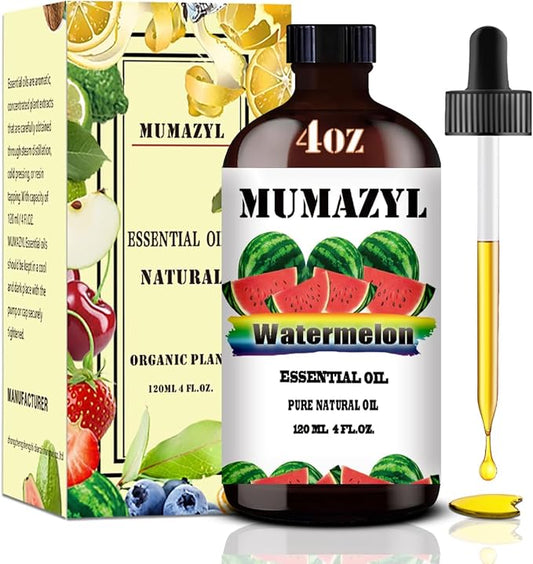 Watermelon Essential Oil, Watermelon Oil 4 Fl Oz 120ML for Diffuser Humidifier Yoga Cleaning DIY Candle Soap Making Essential Oils - Bloomnest