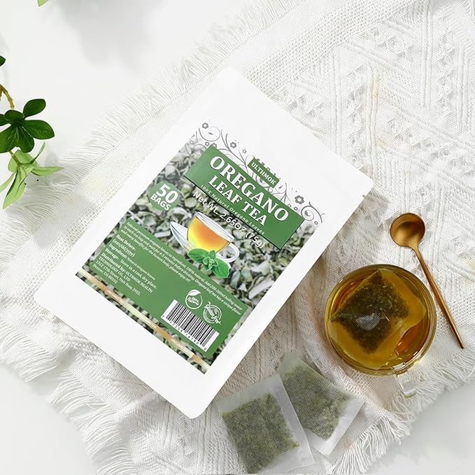 Premium 50 Oregano Tea Bags, Made with 100% Natural Oregano Leaves, No Additives & Caffeine Free. - Bloomnest