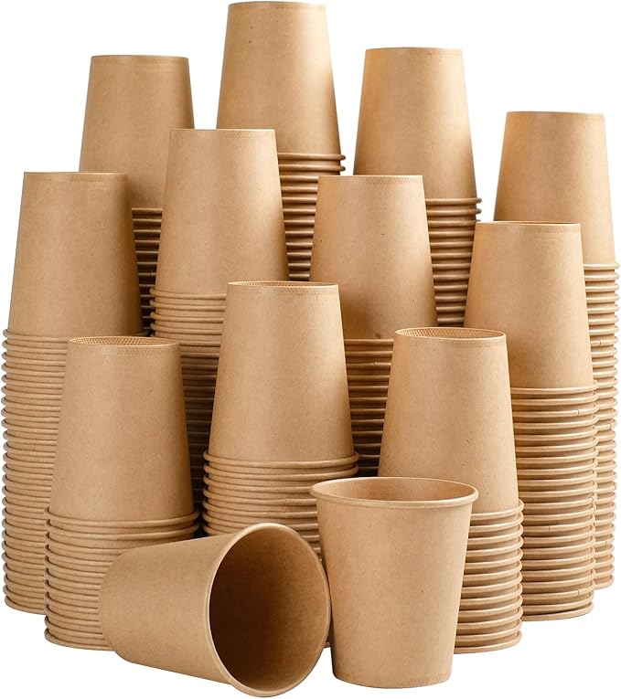 SIUQ 400 Pack 5 oz Kraft Paper Cups, Disposable Bathroom Cups, Mini Mouthwash Cups, Hot/Cold Beverage Drinking Cup for Home, Store, Travel, Events (Brown) - Bloomnest
