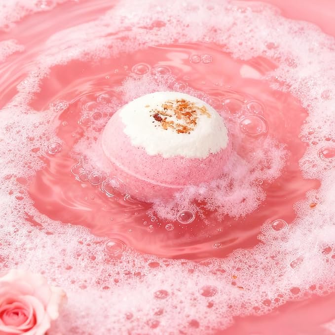 Natural Dried Flower Bath Bombs Gift Set - Lavender, Rose, Lemon,Aromatherapy, Wife or Girls Birthday Gift Ideas Gift Preferred - Bloomnest