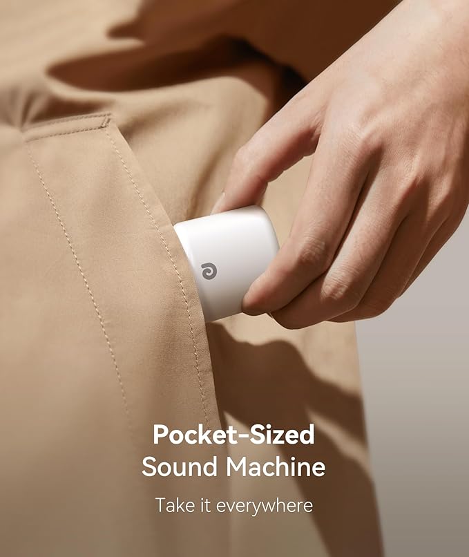 Dreamegg Sound Machine - Portable Sound Machine for Baby%Adults, 16 Soothing Sounds, Timer, Travel Mini White Noise Sound Machine for On-The-go Home Baby Shower Registry Gift, 2 Pack, White&Black