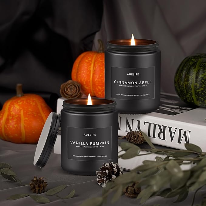 Fall Candle | Vanilla Pumpkin Candle - Scented Candles for Autumn, Fall Aromatherapy Gifts - 7 OZ - Bloomnest
