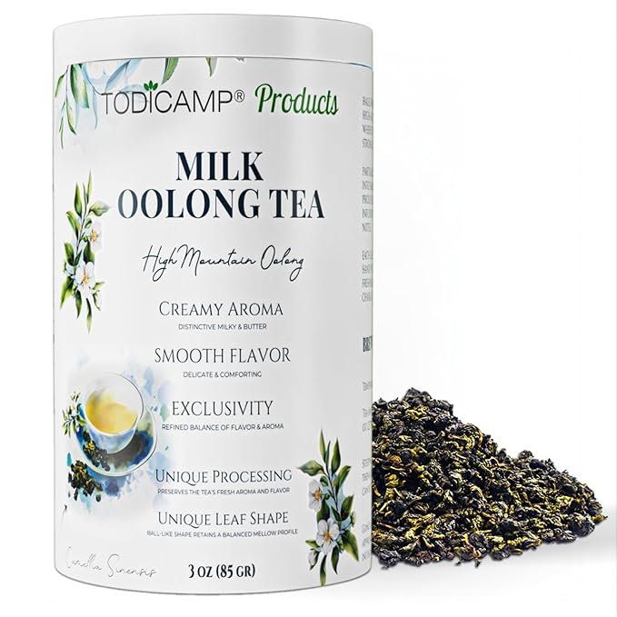 Milk Oolong Tea Loose Leaf – Premium Chinese Oolong Tea 3oz | Double Milky Aroma & Smooth Taste | Bulk Loose Leaf Tea Tin | Afternoon & Asian Tea - Bloomnest