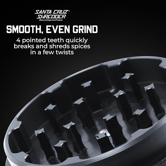 Santa Cruz Shredder Herb and Spice Grinder Made in USA (Large (2.7 Inch), Grey) - Bloomnest