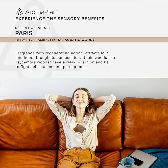 AromaPlan Hotel Scents Paris 5 Fl Oz (148ml), Home Luxury Aroma & Hotel Fragrance Diffuser Oil- Hotel Diffuser Oil for Aromatherapy- USA Made, Bigger Bottle, Bolder Aroma & Longer Lasting - Bloomnest